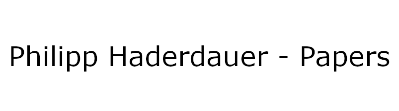 Philipp Haderdauer - Projects